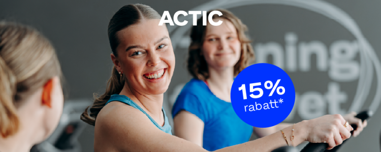 15 % rabatt p&aring; tr&auml;ning hos Actic!
