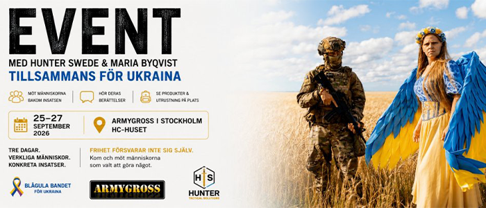 EVENT &ndash; ARMYGROSS BJUDER IN Hunter Sweden & Maria Byquist fr&aring;n Bl&aring;gula Bandet: Tillsammans f&ouml;r Ukraina