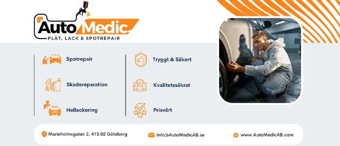 AutoMedic - 10 % rabatt p&aring; lagning av pl&aring;t & lack