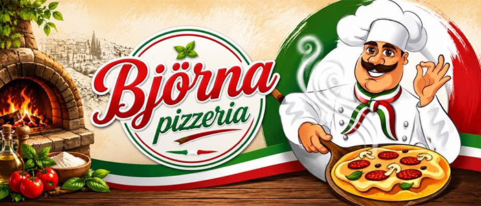 Bj&ouml;rna Pizzeria - Gratis dricka till maten!