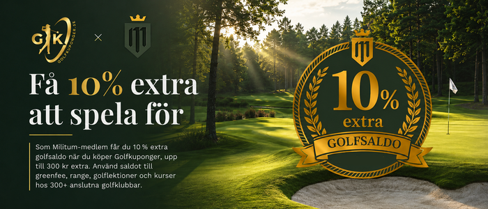 Golfkuponger - 10 % extra att spela f&ouml;r