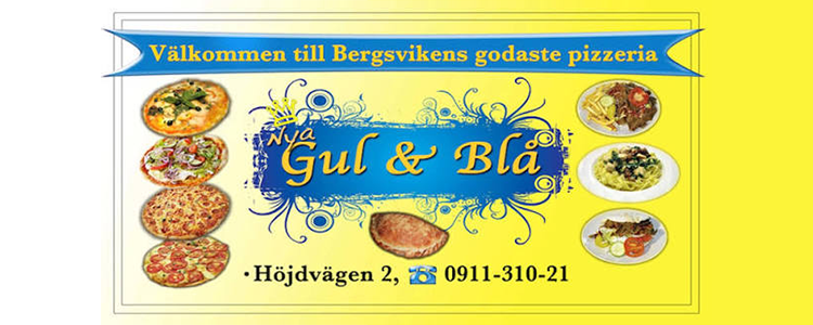 Pizzeria Nya Gul & Blå – Gratis dricka till maten